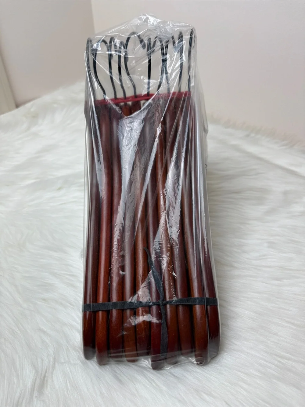 Brookstone Premium Wooden Suit Hangers in Mahogany - Set of 10
